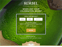 Tablet Screenshot of korbel.com